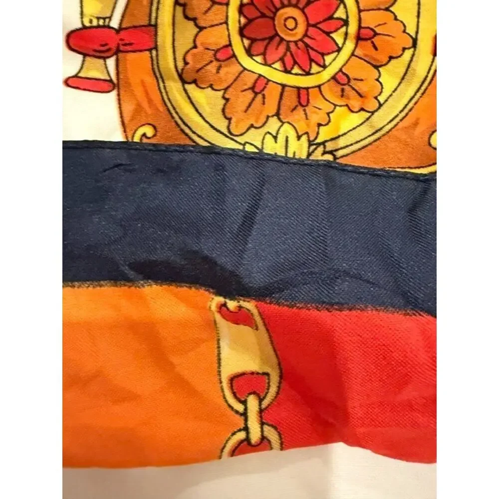 Vintage Square Scarf Equestrian Silk Italian Old Money Luxury